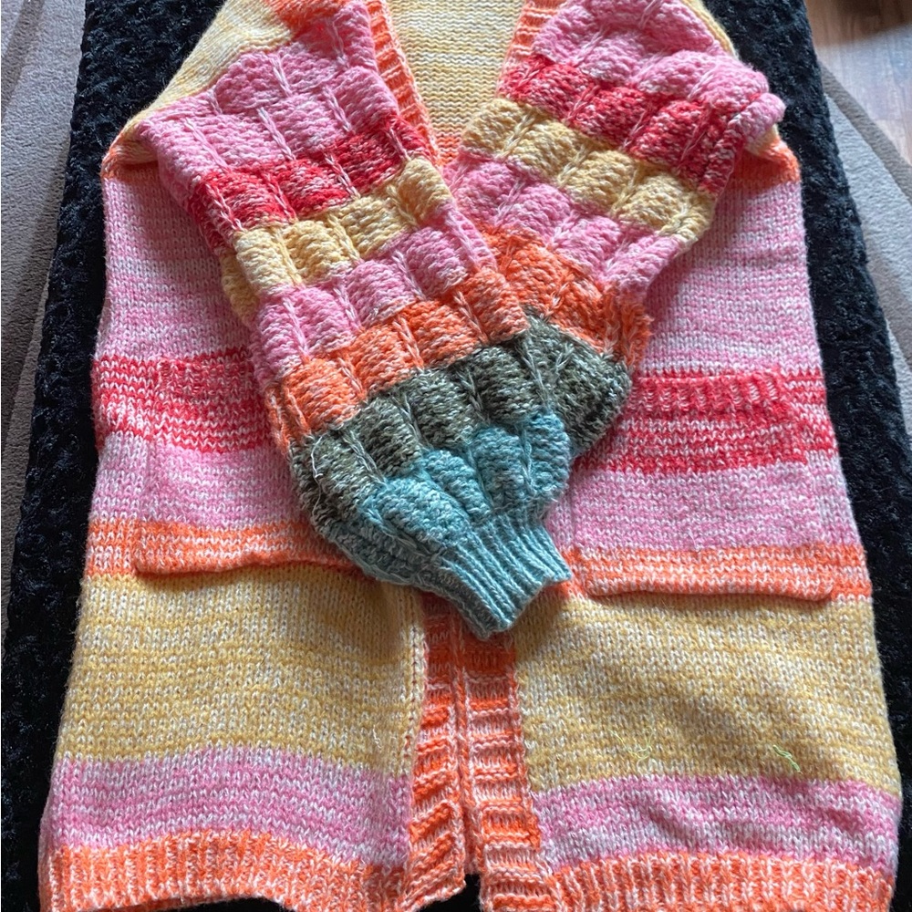 Colorful Striped Women's Cardigan
